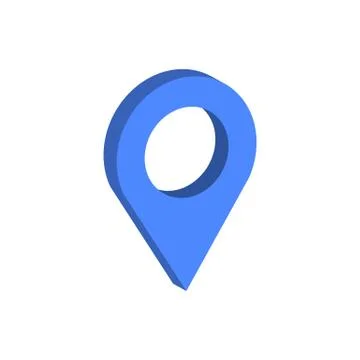 Map Pointer symbol. Flat Isometric Icon or Logo. 3D Style Pictogram for Web D Illustrazione stock