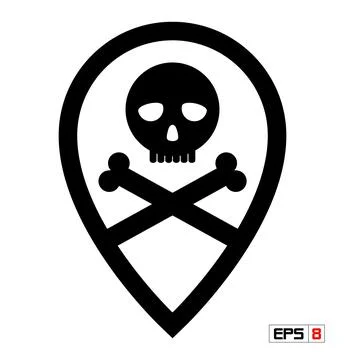 Map pointer - vector icon, flat design. Stock Illustration