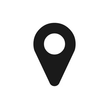 Map pointer vector icon. GPS location symbol in flat style isolated on white  Stock Illustration