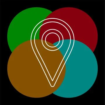 Map pointer vector icon Illustrazione stock