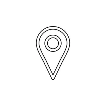 Map pointer vector icon Stock Illustration