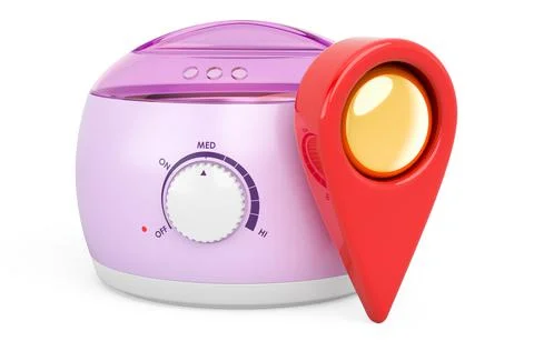 Map pointer with wax heater, 3D rendering 库存插图