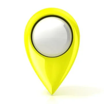 Map pointer. Yellow Map pointer. Yellow. Isolated on white Copyright: xZoo... Foto stock