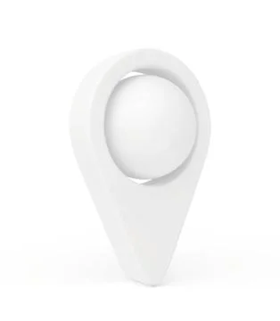 Map pointers. 3d render on white background Stockillustratie