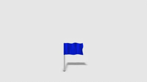 Map Pointers Animation 1 Blue Map Flag Stock Footage 138206484