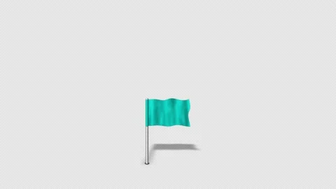 Map Pointers Animation 1 Cyan Map Flag Stock Footage 138206532