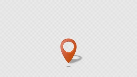 Map Pointers Animation 1 Orange Map Marker Stock Footage 138222060