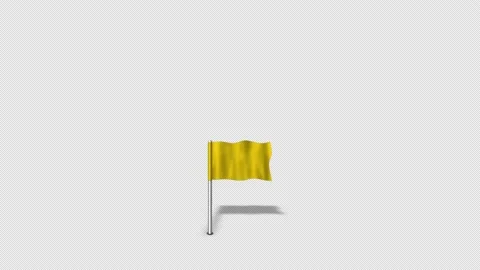 Map Pointers Animation 1 Yellow Map Flag Stock Footage 138206846