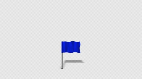 Map Pointers Animation 2 Blue Map Flag Loop Stock Footage 138214431