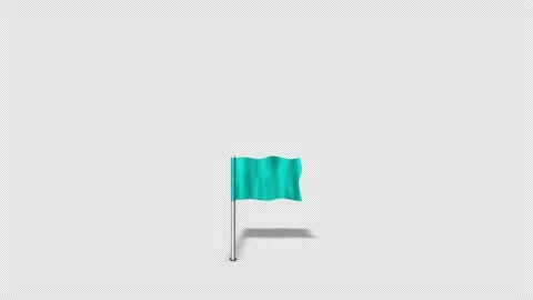 Map Pointers Animation 2 Cyan Map Flag Loop Stock Footage 138214500