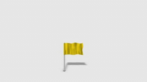 Map Pointers Animation 2 Yellow Map Flag Loop Stock Footage 138214991