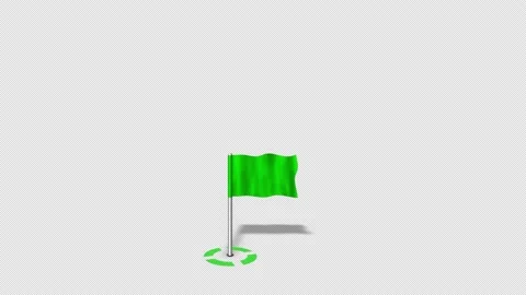 Map Pointers Animation 3 Green Target Green Map Flag Stock Footage 138216445