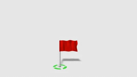 Map Pointers Animation 3 Green Target Red Map Flag Stock Footage 138216726