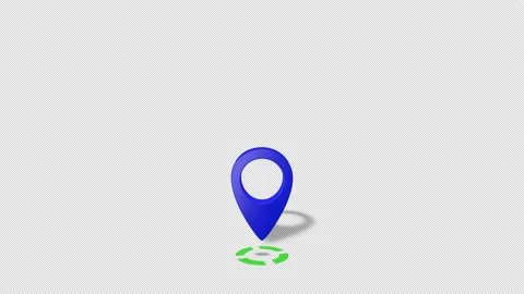 Map Pointers Animation 3 Green Target Blue Map Marker Stock Footage 138224300