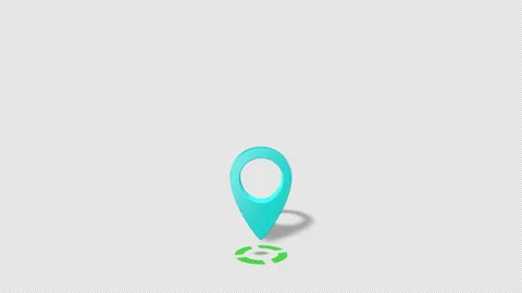 Map Pointers Animation 3 Green Target Cyan Map Marker Stock Footage 138224385