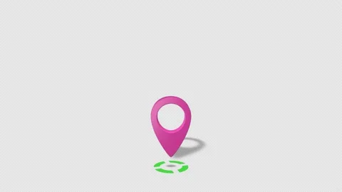 Map Pointers Animation 3 Green Target Pink Map Marker Stock Footage 138224636