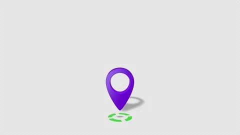 Map Pointers Animation 3 Green Target Purple Map Marker Stock Footage 138224724