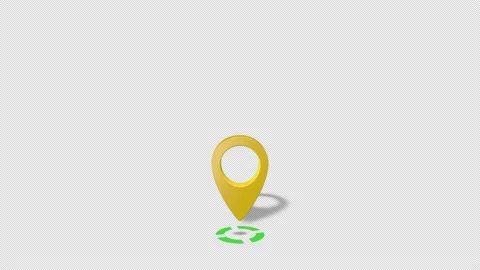 Map Pointers Animation 3 Green Target Yellow Map Marker Stock Footage 138224873