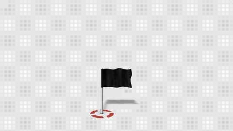 Map Pointers Animation 4 Red Target Black Map Flag Stock Footage 138217576