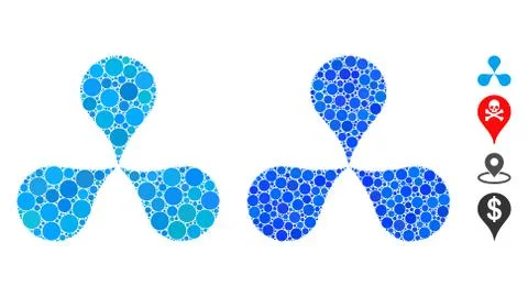 Map Pointers Composition Icon of Circles 스톡 일러스트