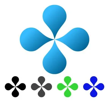 Map Pointers Flat Gradient Icon 스톡 일러스트