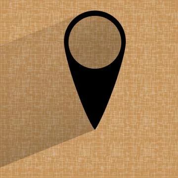 Map pointers. Flat modern web button  on a flat geometric abstract background Illustrazione stock