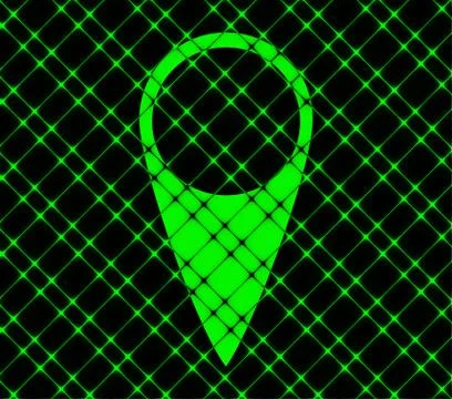 Map pointers. Flat modern web button  and space for your text Stock Illustration