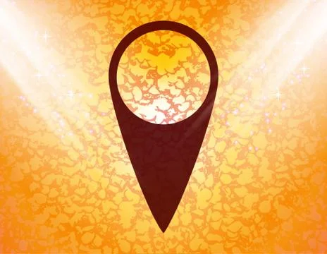 Map pointers. Flat modern web button  and space for your text Stock Illustration