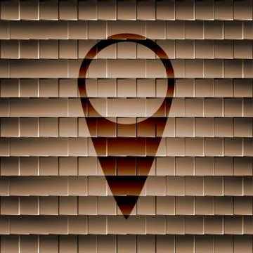 Map pointers. Flat modern web button  and space for your text Stock Illustration