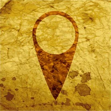 Map pointers. Flat modern web button  and space for your text Illustrazione stock