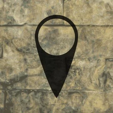 Map pointers. Flat modern web button  and space for your text Stock Illustration