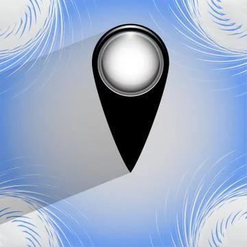 Map pointers. Flat modern web button  on a flat geometric abstract background イラスト素材