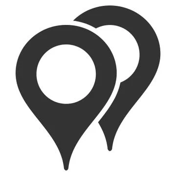 Map Pointers Flat Vector Icon 스톡 일러스트
