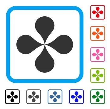 Map Pointers Framed Icon Illustrazione stock