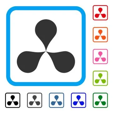 Map Pointers Framed Icon Illustrazione stock