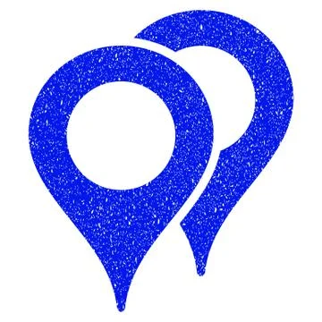 Map Pointers Grunge Icon Stock Illustration