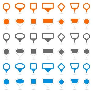 Map pointers Stock Illustration