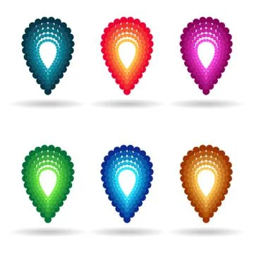 Map pointers Stock Illustration