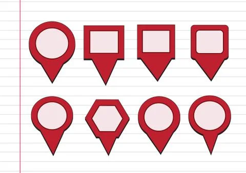 Map pointers mapping pins icon Stock Illustration