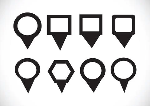 Map pointers mapping pins icon Illustrazione stock