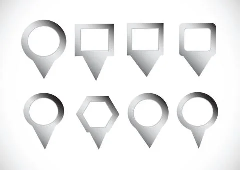 Map pointers mapping pins icon Illustrazione stock