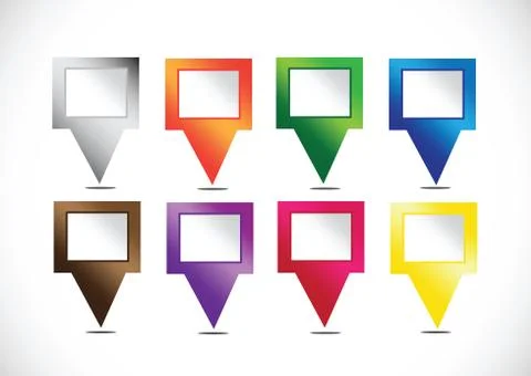 Map pointers mapping pins icon Stock Illustration