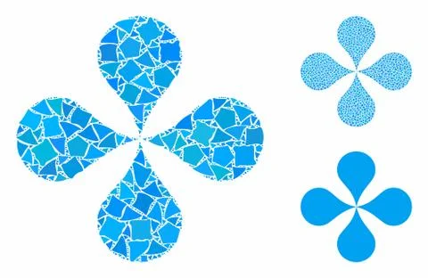 Map pointers Mosaic Icon of Inequal Parts Stock Illustration