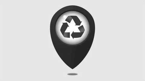 Map Pointers Recycling Pin Stock Footage 197097637