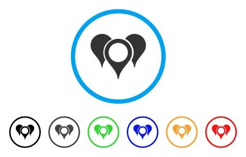 Map Pointers Rounded Icon イラスト素材