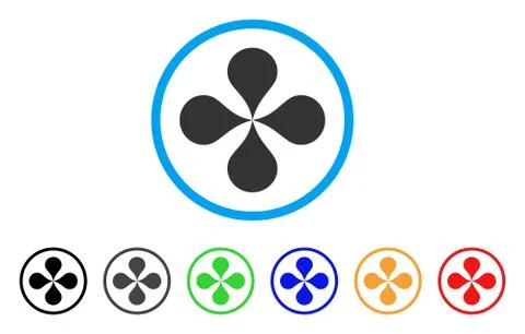 Map Pointers Rounded Icon Illustrazione stock