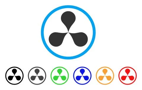 Map Pointers Rounded Icon Stock Illustration