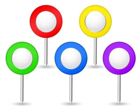 Map pointers set Stock Illustration