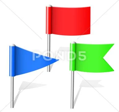 Map pointers set Stock Illustration