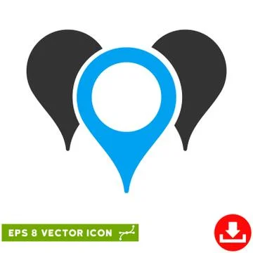 Map Pointers Vector Eps Icon Stock Illustration